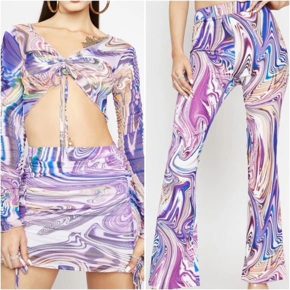 POSTER GIRL Pants - NWT (4 set) Poster Girl purple marble outfits